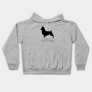 Australian Terrier Black Silhouette Kids Hoodie